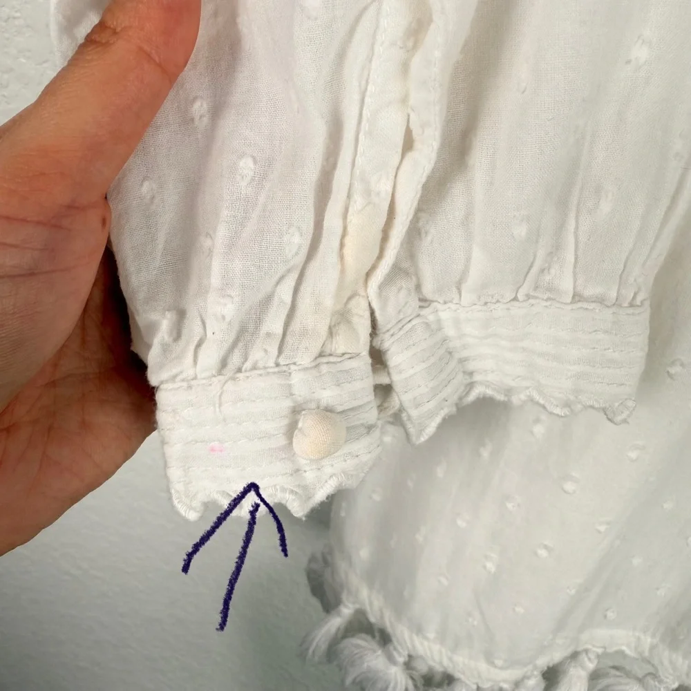 ROBERTA ROLLER RABBIT Women's White Hafsa Top size S - Picture 10 of 10